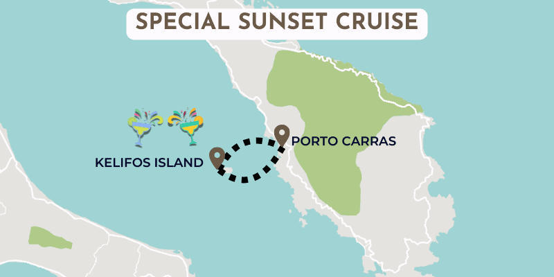 Special Sunset Cruise Halkidiki map