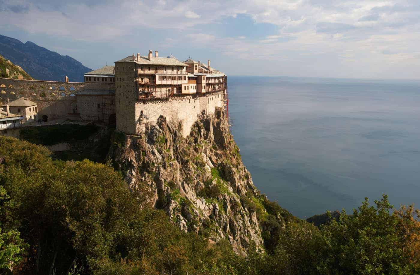 Simonos petra monastery in Mount athos, greece