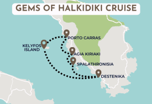 Gems of Halkidiki Cruise Map