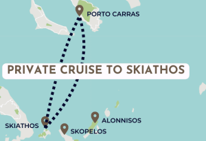 private cruise to skiathos map